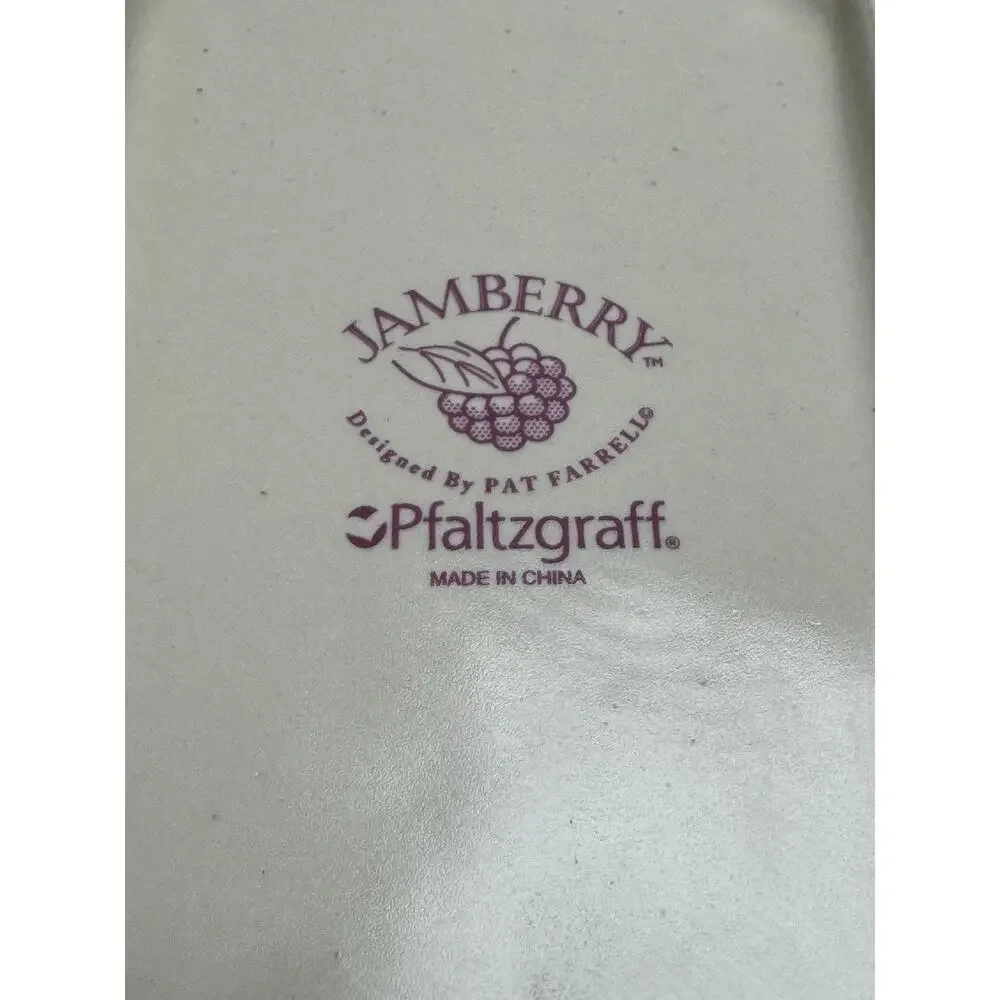 Pfaltzgraff Jamberry Pale Green 3 Part Rectangular Divided Server Tray Dish